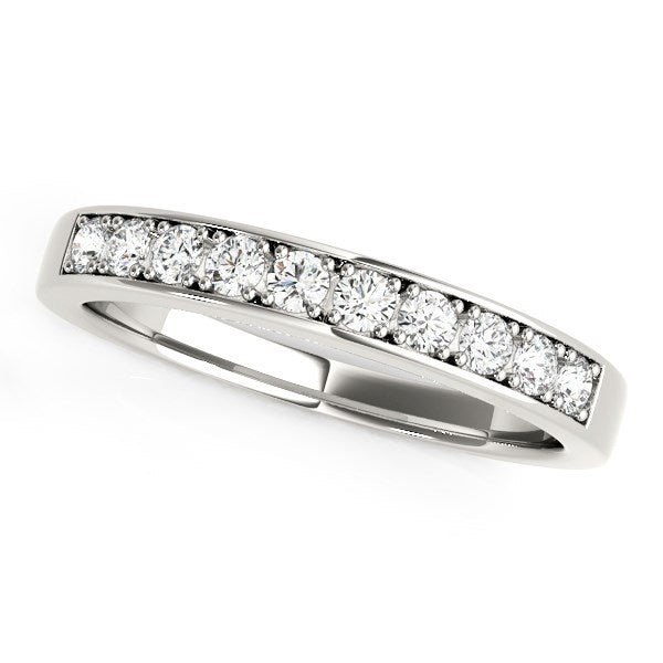 Classic Diamond Wedding Band in 14K White Gold (1/4 cttw)