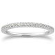Fancy Engraved Pave Diamond Wedding Band in 14K White Gold