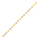 Mariner Link Anklet in 14K Tri-Color Gold