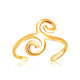 Scrollwork Motif Toe Ring in 14K Yellow Gold