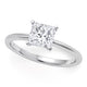 1 Carat Princess Lab Grown IGI Diamond Solitaire in 14K White Gold G/VS1