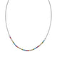 Rainbow CZ Necklace in Rhodium-Plated Sterling Silver