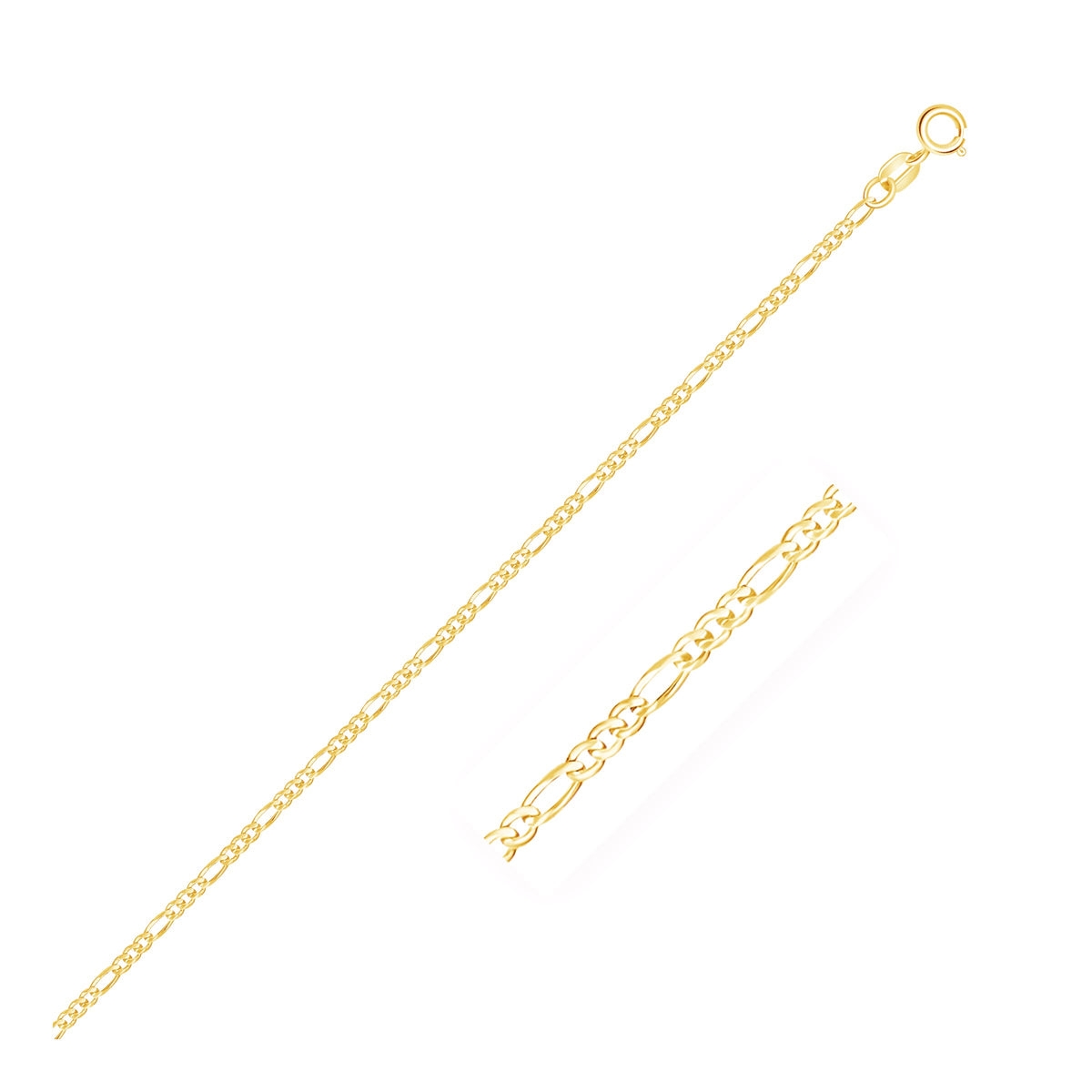 Figaro Anklet in 14K Yellow Gold 1.5mm