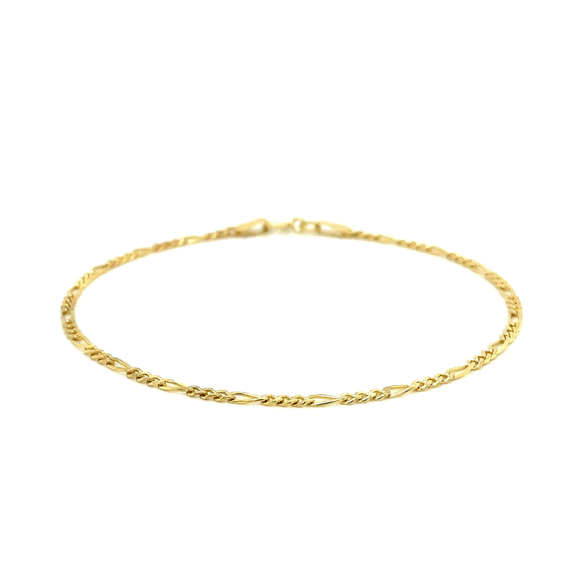 Figaro Anklet in 14K Yellow Gold (1.90 mm)