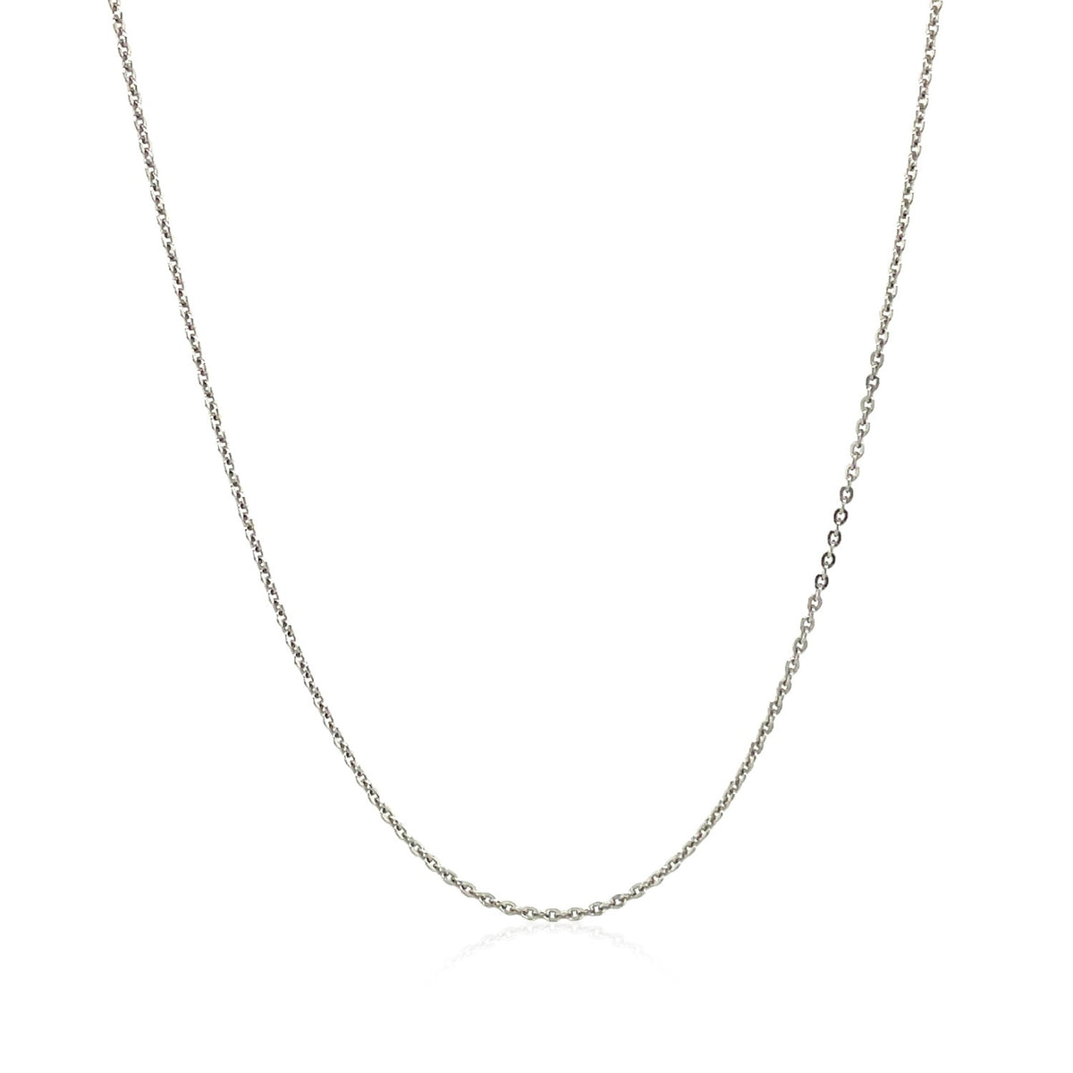 Cable Chain in Rhodium-Plated Sterling Silver (0.60 mm)
