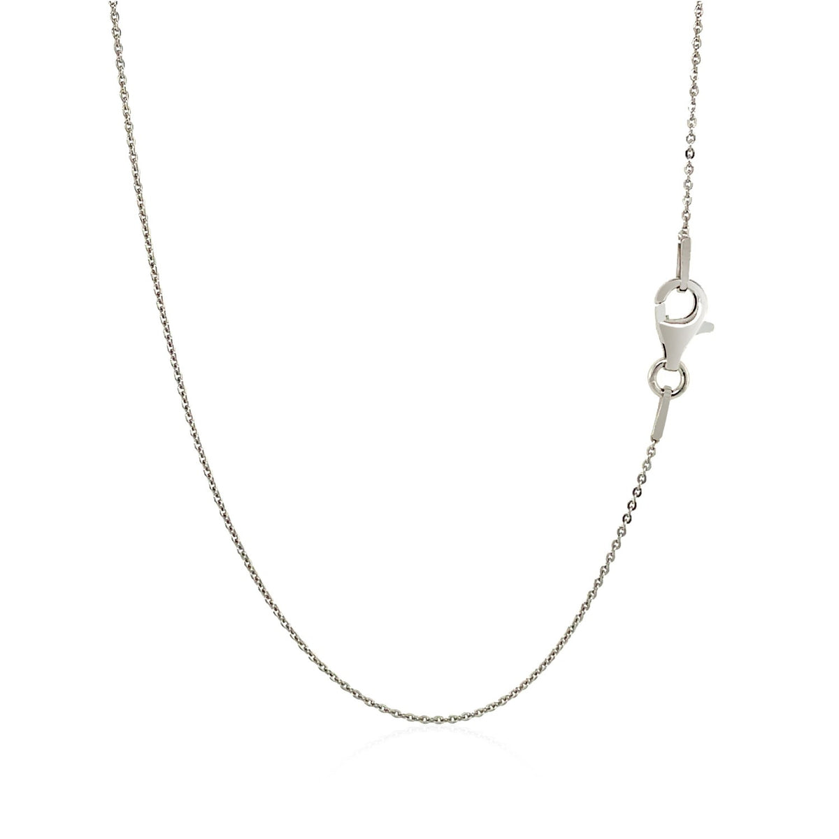 Cable Chain in Rhodium-Plated Sterling Silver (0.60 mm)