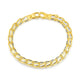 Men's Curved Bar Link Bracelet in 14K Two-Tone Gold (7.85 mm)