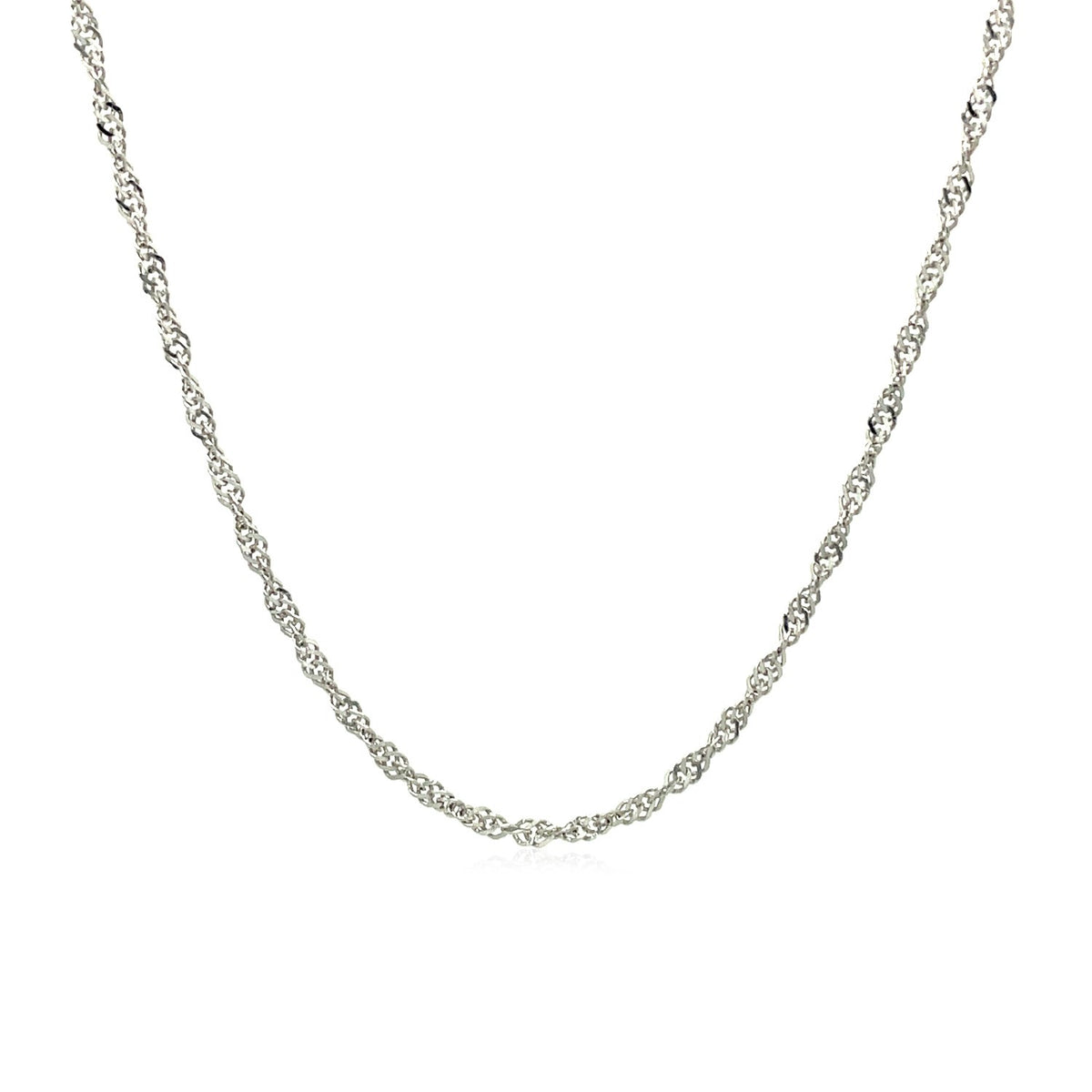 Singapore Chain in 10K White Gold (1.50 mm)