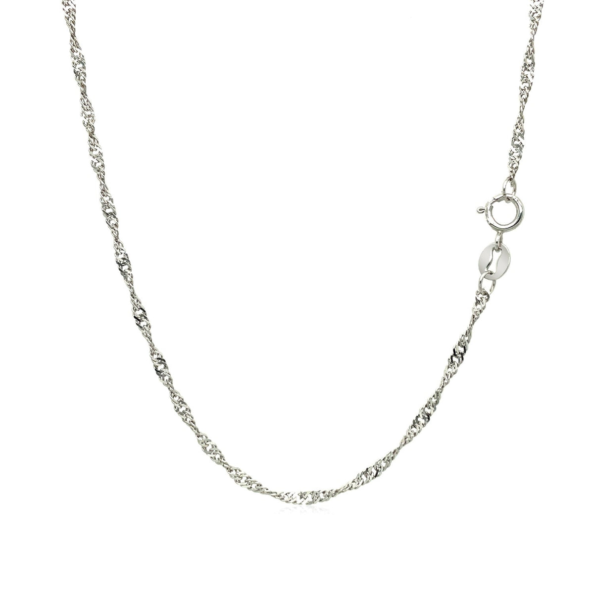 Singapore Chain in 10K White Gold (1.50 mm)