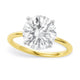 5 Carat Round Lab Grown IGI Diamond Solitaire in 10K Yellow Gold G/VS1