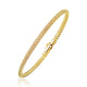 Woven Bangle Bracelet in 14K Yellow Gold (3.00 mm)