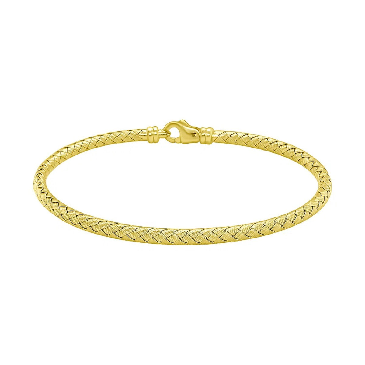 Woven Bangle Bracelet in 14K Yellow Gold