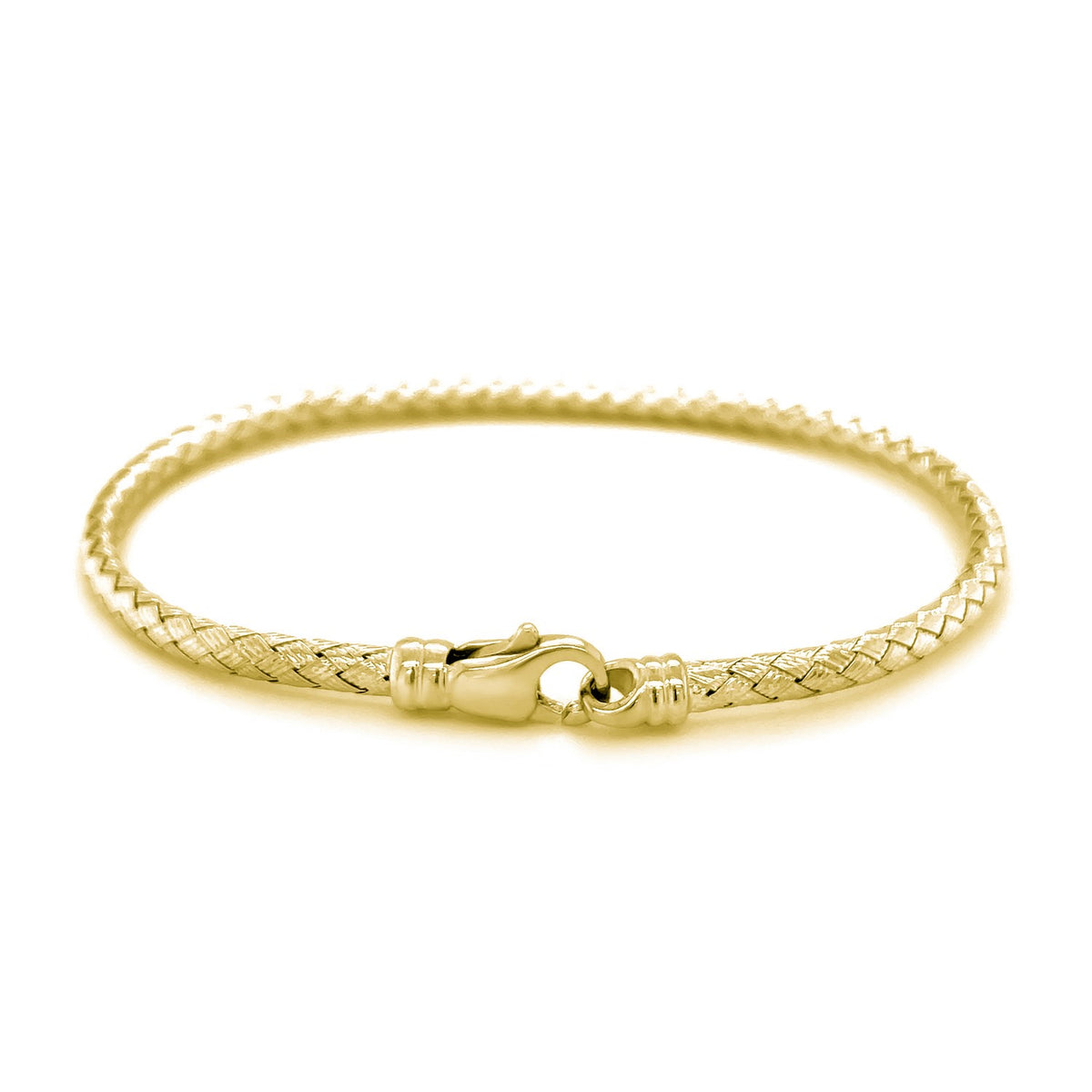 Woven Bangle Bracelet in 14K Yellow Gold