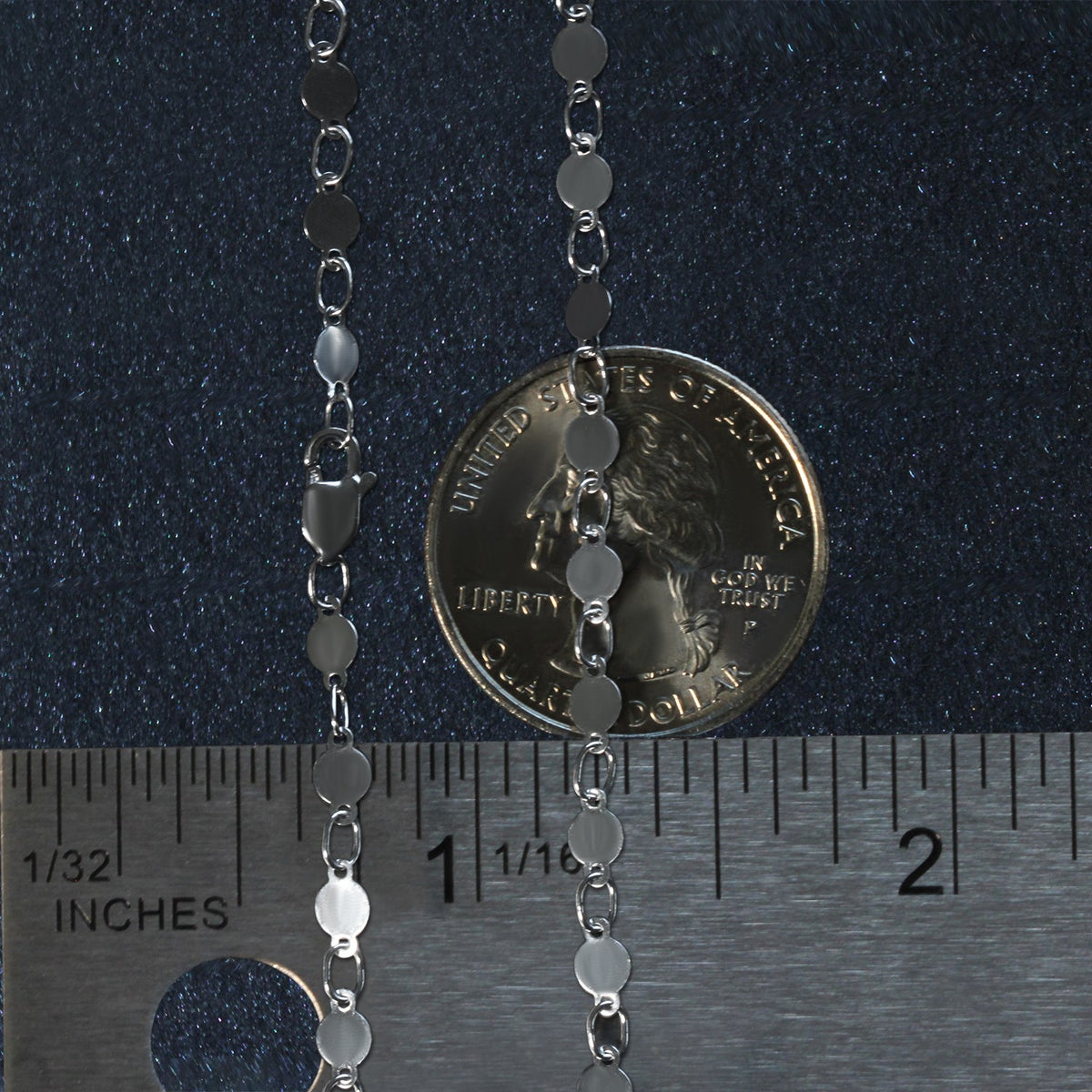 Polished Circles Bracelet in 14K White Gold (4.00 mm)