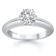 Solitaire Cathedral Engagement Ring in 14K White Gold