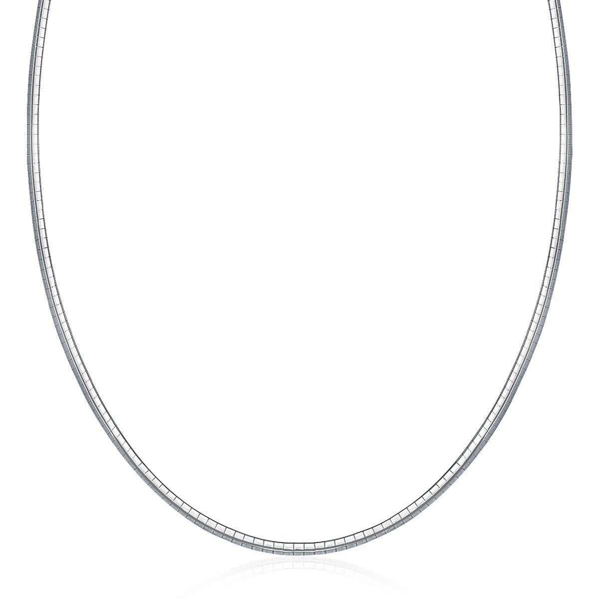 Classic Omega Chain Necklace in Sterling Silver (3.0mm)