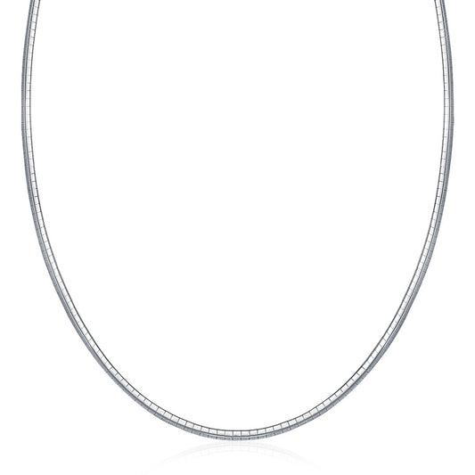 Classic Omega Chain Necklace in Sterling Silver (3.0mm)