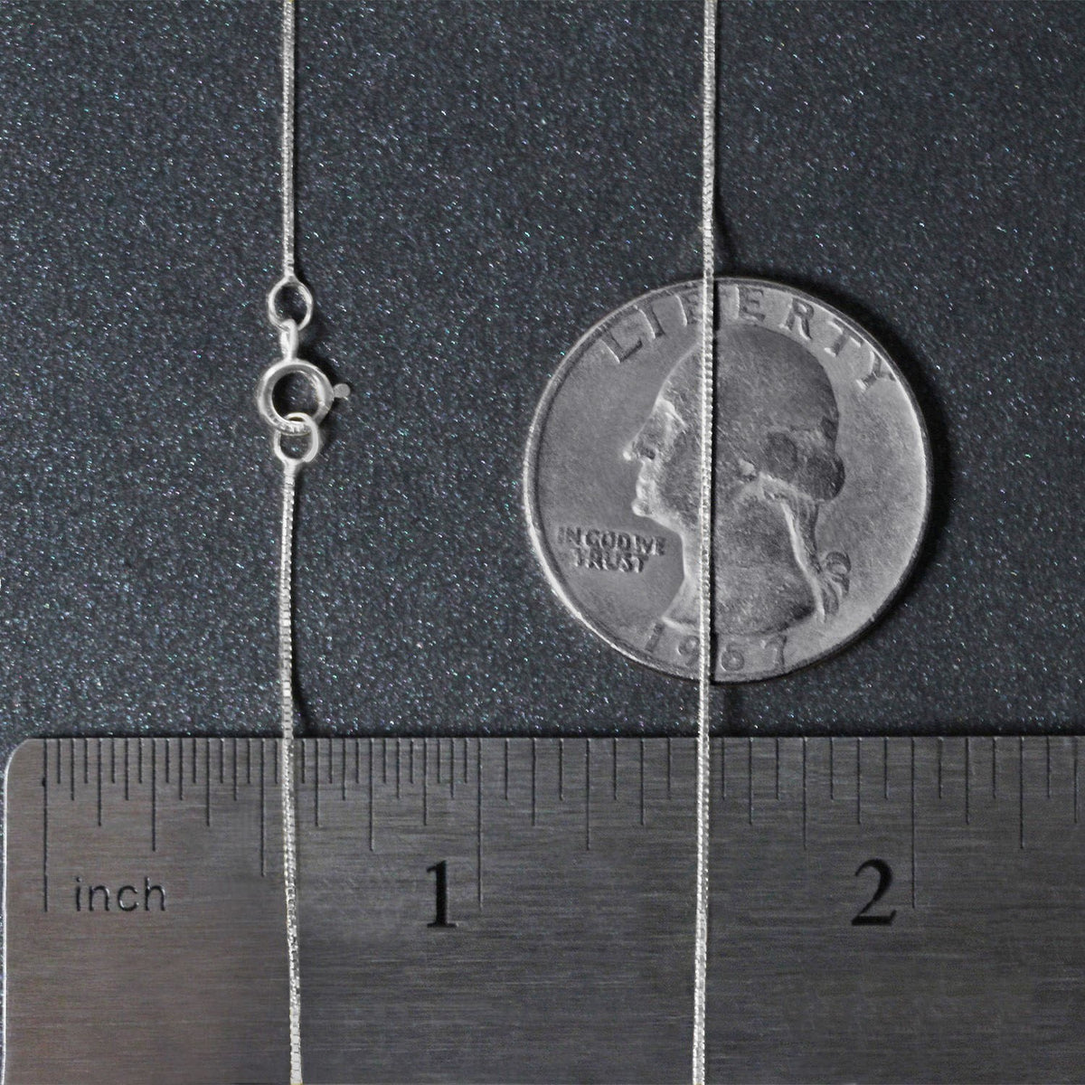 Classic Box Chain in 14K White Gold (0.45 mm)