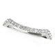 Modern Curvy Design Diamond Wedding Band in 14K White Gold (1/5 cttw)