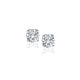 Diamond Four Prong Stud Earrings in 14K White Gold (1/2 cttw)