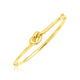 Polished Knot Bangle Bracelet in 14K Yellow Gold (9.50 mm)