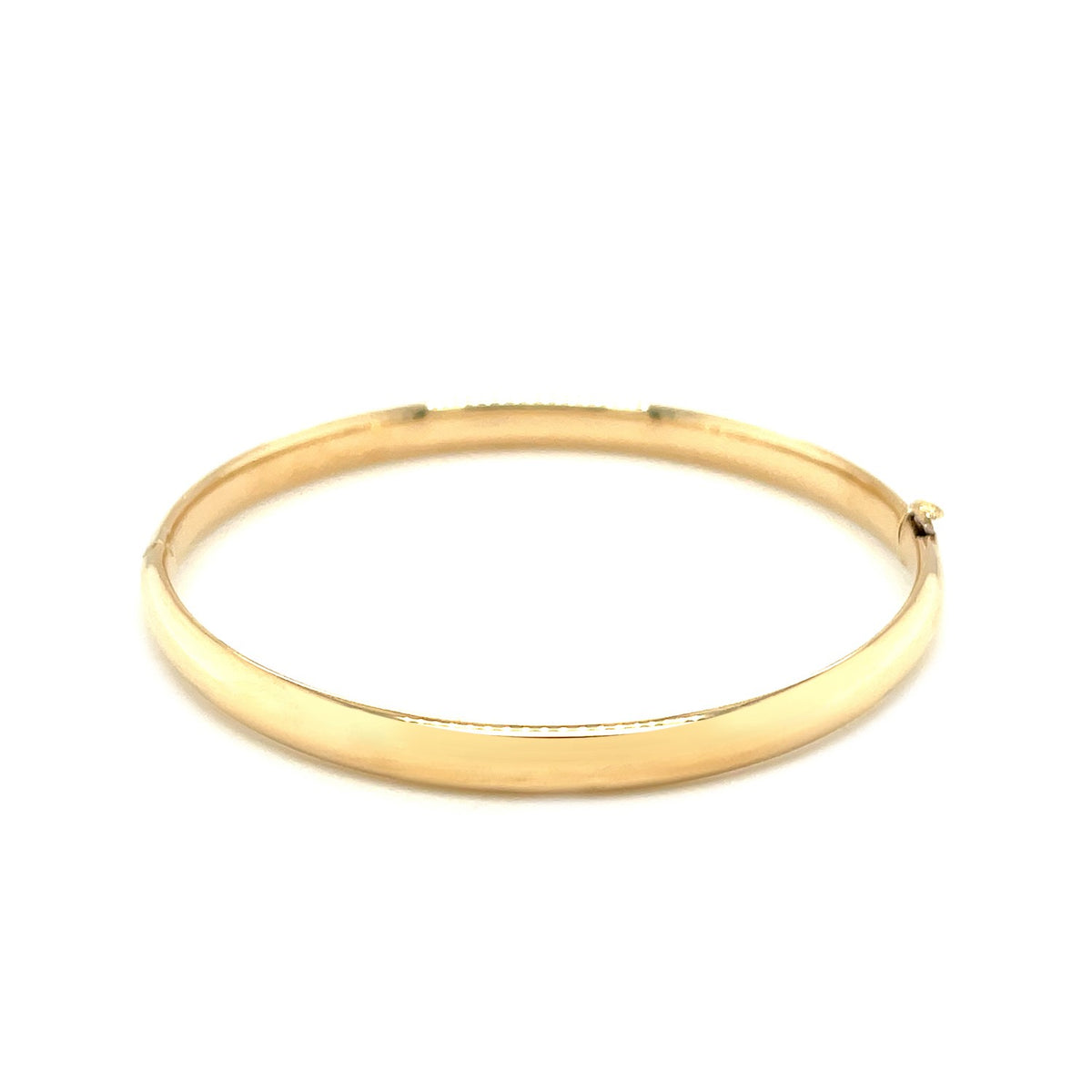 Dome Design Polished Children's Bangle in 14K Yellow Gold (5.50 mm)