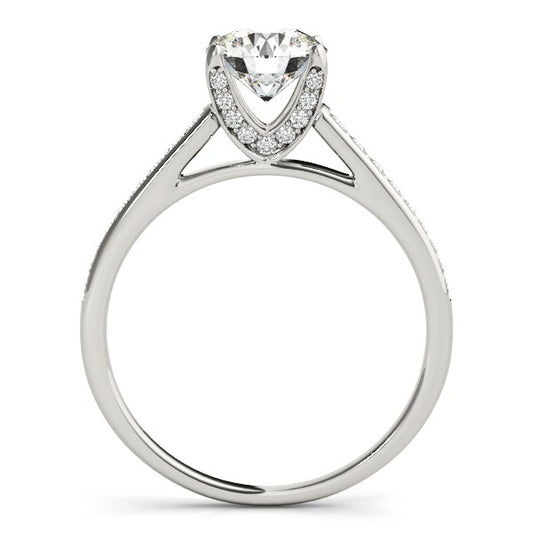 Diamond Engagement Ring With Cathedral Design in 14K White Gold (1 1/3 cttw)