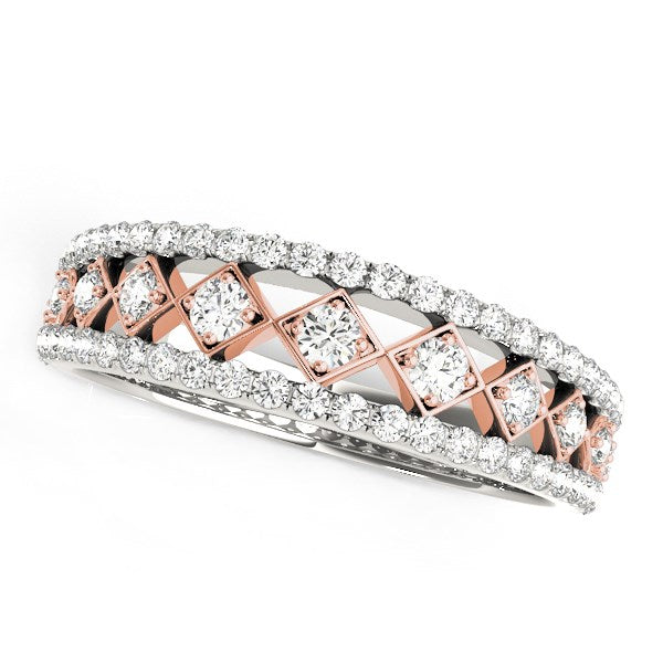 Diamond Band in 14K White & Rose Gold (3/8 cttw)