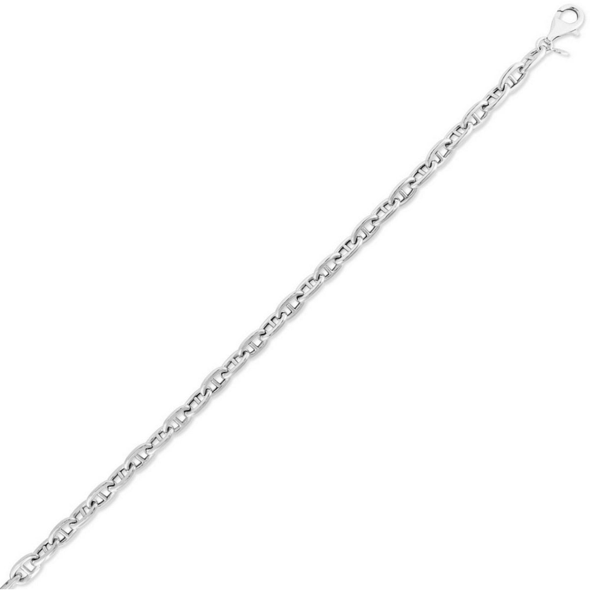 Puffed Mariner Chain in Rhodium-Plated Sterling Silver (5.90 mm)