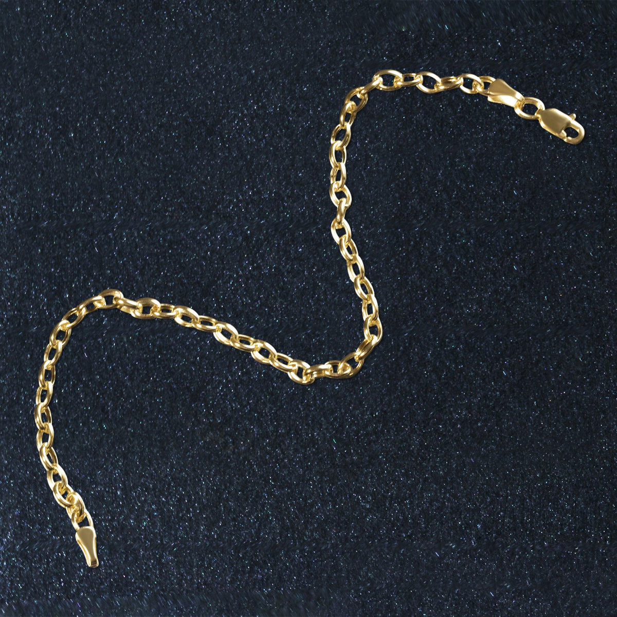 Oval Rolo Chain Bracelet in 14K Yellow Gold
