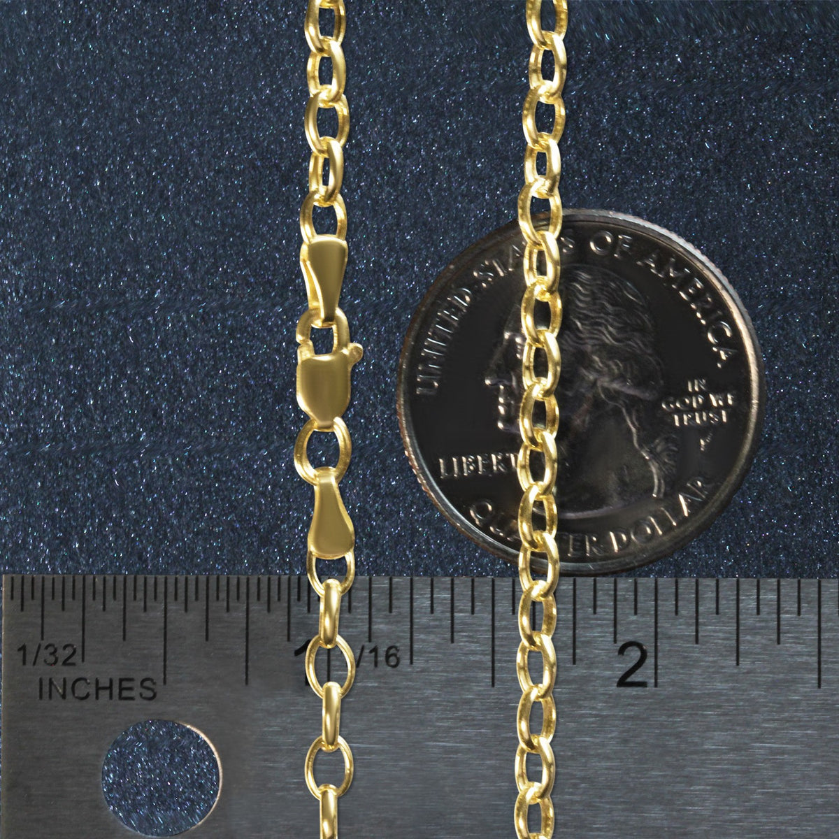Oval Rolo Chain Bracelet in 14K Yellow Gold