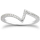 Fancy Zig Zag Pave Diamond Wedding Band in 14K White Gold
