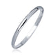 Dome Children's Bangle with a Polished Finish in 14K White Gold