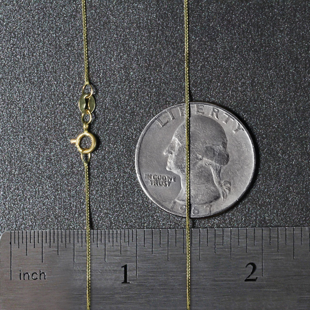 Classic Box Chain in 10K Yellow Gold (0.60 mm)