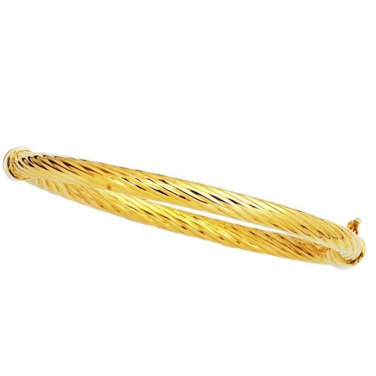 Twisted Cable Bangle in 14K Yellow Gold