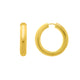 Round Hoop Earrings in Yellow Gold-Plated Sterling Silver