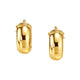 Small Wide Dome Hoop Earrings in 14K Yellow Gold (10.00 mm)