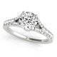 Split Shank Prong Set Diamond Engagement Ring in 14K White Gold (1 3/8 cttw)