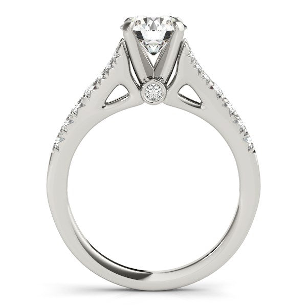Split Shank Prong Set Diamond Engagement Ring in 14K White Gold (1 3/8 cttw)