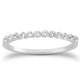 Floating Diamond Single Shared Prong Wedding Band in 14K White Gold