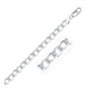 Curb Style Chain in Rhodium-Plated Sterling Silver (7.90 mm)