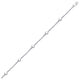 Puffed Heart Design Anklet in 14K White Gold