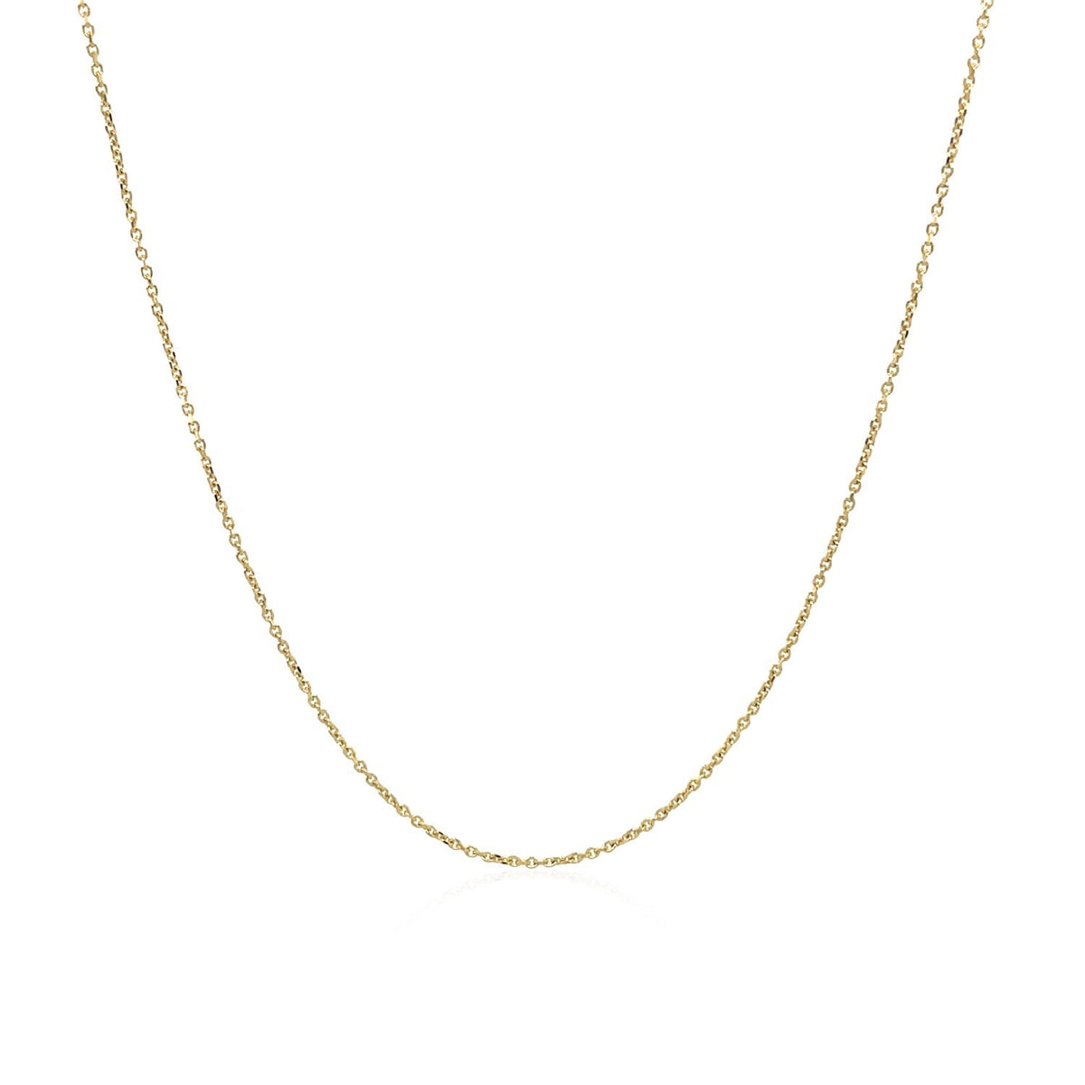 Cable Link Chain in 10K Yellow Gold (0.50 mm)