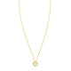 Petite Diamond Open Heart Necklace in 14K Yellow Gold
