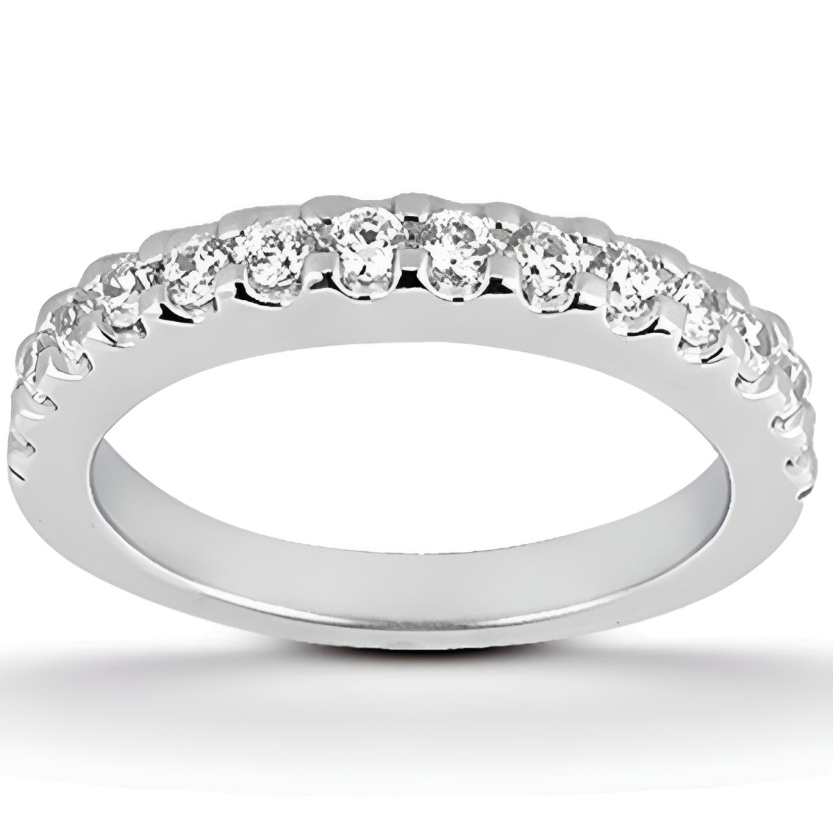 Shared Prong Diamond Wedding Band in 14K White Gold (0.70 ct. tw.)