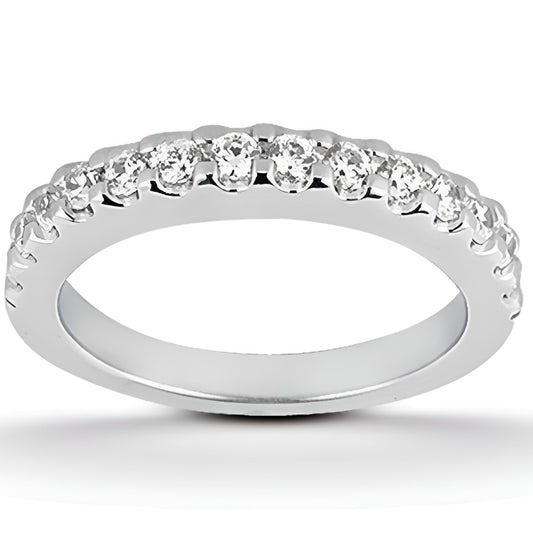 Shared Prong Diamond Wedding Band in 14K White Gold (0.70 ct. tw.)