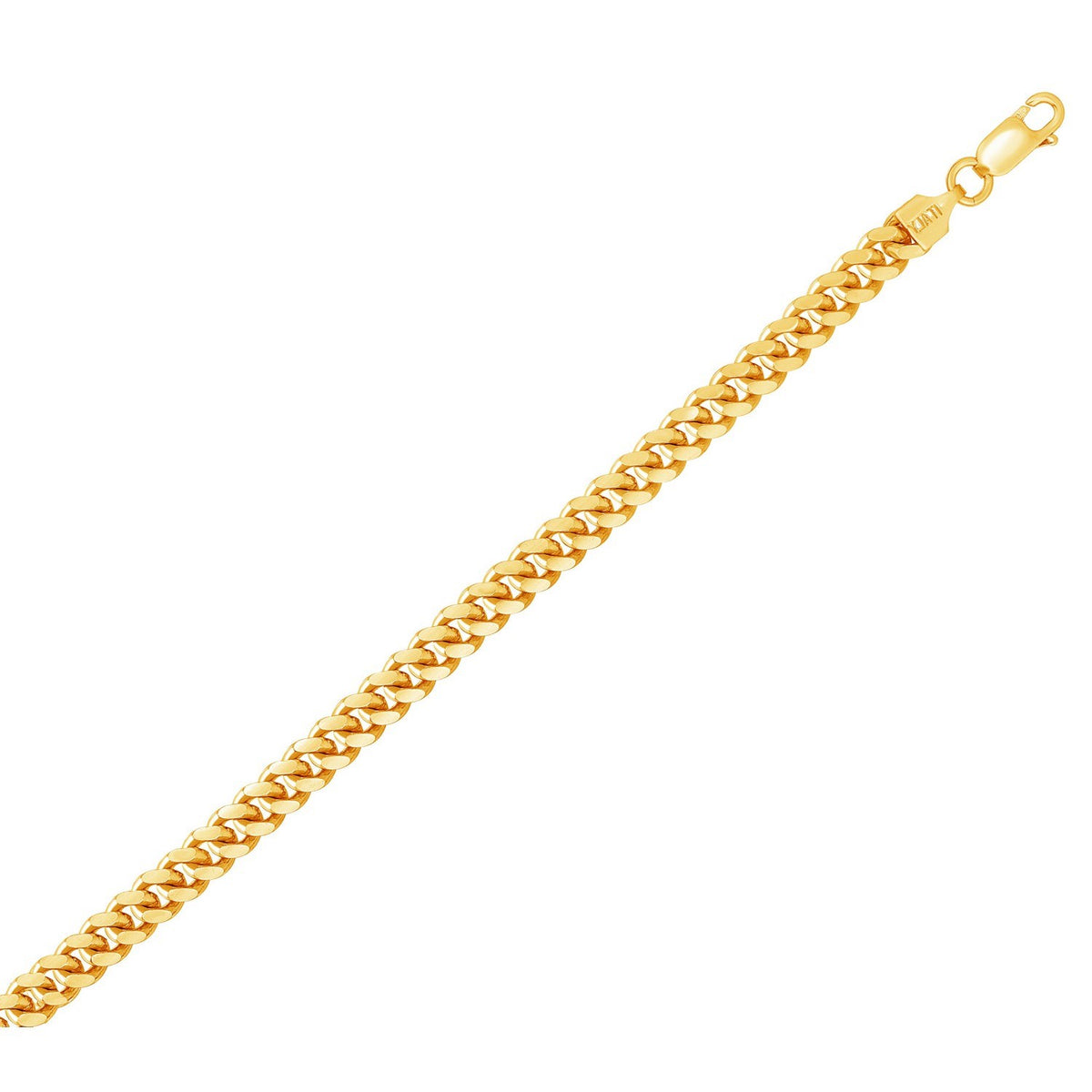 Miami Cuban Chain in Yellow Gold-Plated Silver (4.90 mm)