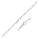 Paperclip Anklet in Rhodium-Plated Sterling Silver (2.50 mm)