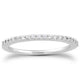 Slim Profile Micro Prong Diamond Wedding Band in 14K White Gold