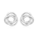 Polished Open Love Knot Earrings in Sterling Silver